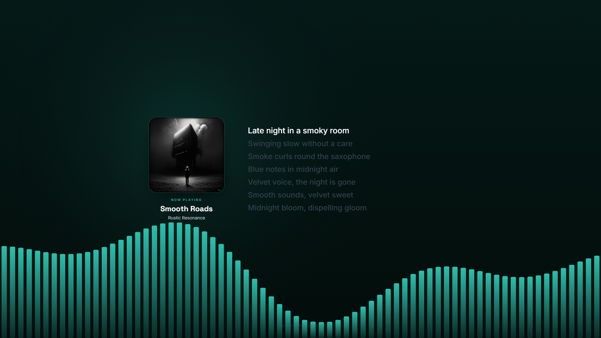 TouchGroove ambient visualizer with now-playing artwork